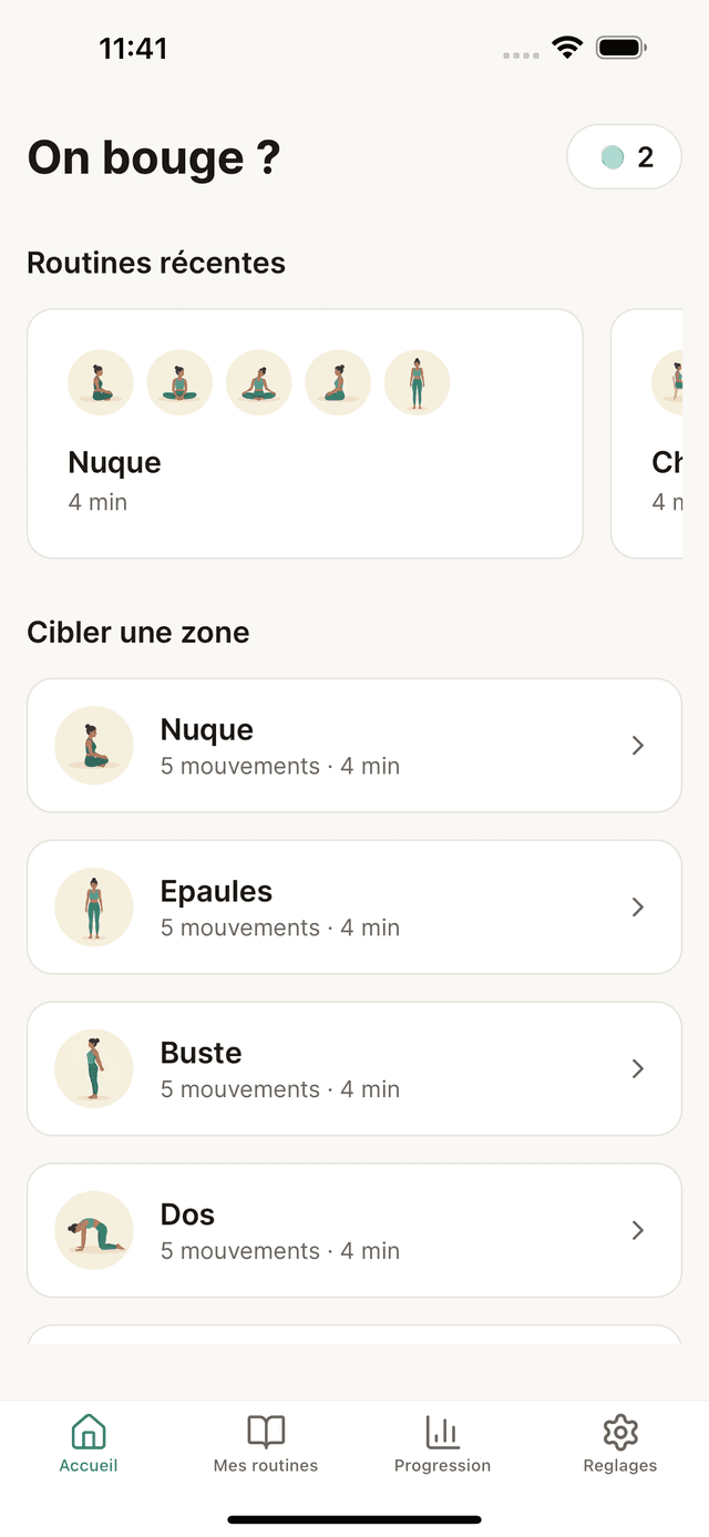 Sélection de zone sur Mouvo