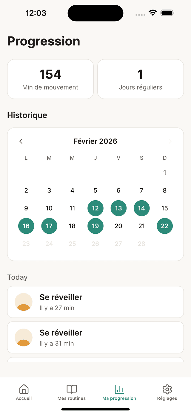 Suivi de progression
