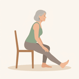 Jambe tendue sur une chaise
